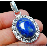 Lapis Lazuli Gemstone Pendant 925 Sterling Silver Pendant Jewelry DP-1220