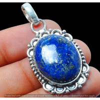 Lapis Lazuli Gemstone Pendant 925 Sterling Silver Pendant Jewelry DP-1244