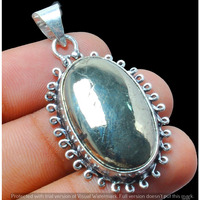 Iron Pyrite Gemstone Pendant 925 Sterling Silver Pendant Jewelry DP-1248