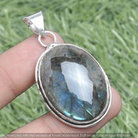 Labradorite Gemstone Handmade Pendant 925 Sterling Silver Jewelry DP-3074