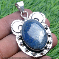 Lapis Lazuli Gemstone Handmade Pendant 925 Sterling Silver Jewelry DP-3708