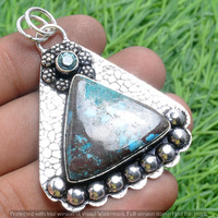 Turquoise Gemstone Handmade Pendant 925 Sterling Silver Jewelry DP-3718