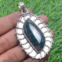 Bloodstone Gemstone Handmade Pendant 925 Sterling Silver Jewelry DP-3734
