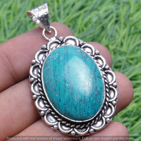 Turquoise Gemstone Handmade Pendant 925 Sterling Silver Jewelry DP-3759