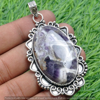 Amethyst Gemstone Handmade Pendant 925 Sterling Silver Jewelry DP-3761