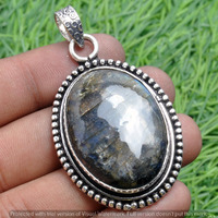 Labradorite Gemstone Handmade Pendant 925 Sterling Silver Jewelry DP-3786