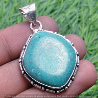 Turquoise Gemstone Handmade Pendant 925 Sterling Silver Jewelry DP-3789