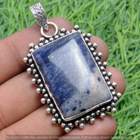 Sodalite Gemstone Handmade Pendant 925 Sterling Silver Jewelry DP-3793