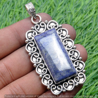 Lapis Lazuli Gemstone Handmade Pendant 925 Sterling Silver Jewelry DP-3795