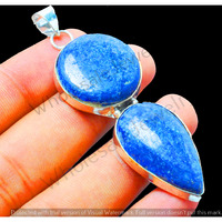 Lapis Lazuli Gemstone Handmade Pendant 925 Sterling Silver Jewelry DP-403