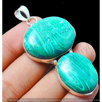 Rainbow Calsilica Gemstone Handmade Pendant 925 Sterling Silver Jewelry DP-409