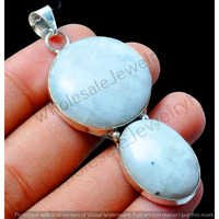 Rainbow Moonstone Gemstone Handmade Pendant 925 Sterling Silver Jewelry DP-426