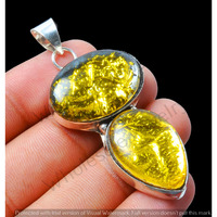 Dichroic Glass Gemstone Handmade Pendant 925 Sterling Silver Jewelry DP-445