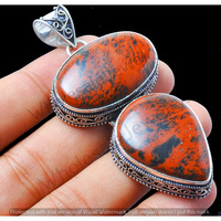 Malinga Jasper Gemstone Handmade Pendant 925 Sterling Silver Jewelry DP-456