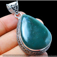 Green Onyx Gemstone Handmade Pendant 925 Sterling Silver Jewelry DP-469