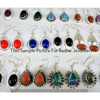 Larimar & Mixed 10 Pair Wholesale Lots 925 Silver Earrings Lot-07-246