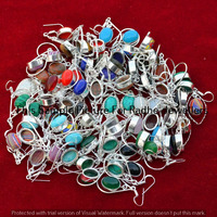 Turquoise & Mixed 10 Pair Wholesale Lots 925 Silver Earrings Lot-07-290