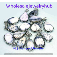 Dendrite Opal 5 PCS Wholesale Lots 925 Sterling Silver Pendant LP-07-288