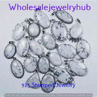Howlite 10 pcs Wholesale Lots 925 Sterling Silver Pendant PL-07-237
