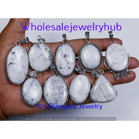 Howlite 10 pcs Wholesale Lots 925 Sterling Silver Pendant PL-07-238