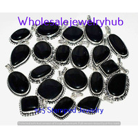 Black Onyx 10 pcs Wholesale Lots 925 Sterling Silver Pendant PL-07-252
