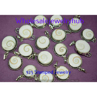 Shiva Eye Shell 10 pcs Wholesale Lots 925 Sterling Silver Pendant PL-07-259