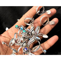 Lapis Lazuli Or Multi Gemstone Ring 5pcs 925 Silver Wholesale Ring Lot WL-23