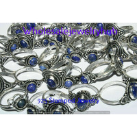 Lapis Lazuli 5 PCS Wholesale Lot 925 Silver Plated Rings SR-03-40