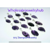 Amethyst 15 PCS Wholesale Lots 925 Sterling Silver Plated Pendant SP-03-563