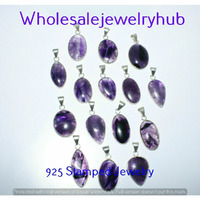 Amethyst 50 PCS Wholesale Lots 925 Sterling Silver Plated Pendant SP-03-1772