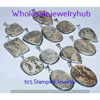 Honey Opal 30 PCS Wholesale Lots 925 Sterling Silver Plated Pendant SP-03-1455