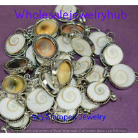 Shell 30 PCS Wholesale Lots 925 Sterling Silver Plated Pendant SP-03-1393