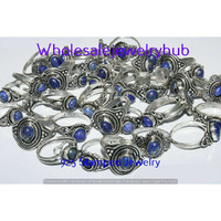 Lapis Lazuli 10 pcs Wholesale Lot 925 Sterling Silver Rings RL-07-245