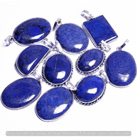 Lapis Lazuli 40 Piece Wholesale Lot 925 Sterling Silver Pendant NRP-1257