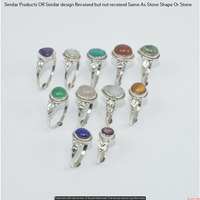 Multi & Mixed 10 Piece Wholesale Ring Lots 925 Sterling Silver Ring NRL-998