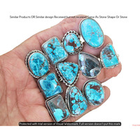 Turquoise 10 Piece Wholesale Ring Lots 925 Sterling Silver Ring NRL-992