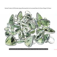 Prehnite 10 Piece Wholesale Ring Lots 925 Sterling Silver Ring NRL-978