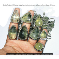 Prehnite 10 Piece Wholesale Ring Lots 925 Sterling Silver Ring NRL-973