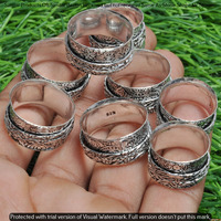 Spinner Meditation 10 Piece Wholesale Ring Lots 925 Sterling Silver Ring NRL-954