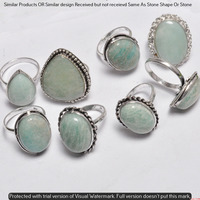 Amazonite 10 Piece Wholesale Ring Lots 925 Sterling Silver Ring NRL-928