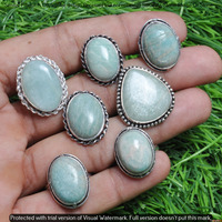 Amazonite 10 Piece Wholesale Ring Lots 925 Sterling Silver Ring NRL-925