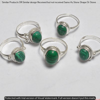 Malachite 10 Piece Wholesale Ring Lots 925 Sterling Silver Ring NRL-904