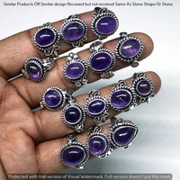 Amethyst 5 Piece Wholesale Ring Lots 925 Sterling Silver Ring NRL-89