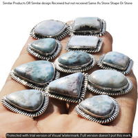 Real Larimar 10 Piece Wholesale Ring Lots 925 Sterling Silver Ring NRL-881