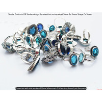 Blue Topaz 10 Piece Wholesale Ring Lots 925 Sterling Silver Ring NRL-856