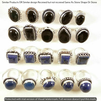 Lapis Lazuli 10 Piece Wholesale Ring Lots 925 Sterling Silver Ring NRL-834