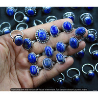 Lapis Lazuli 10 Piece Wholesale Ring Lots 925 Sterling Silver Ring NRL-827