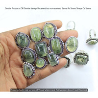 Prehnite 10 Piece Wholesale Ring Lots 925 Sterling Silver Ring NRL-826