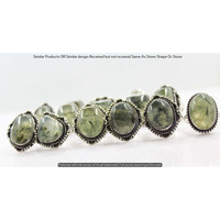 Prehnite 10 Piece Wholesale Ring Lots 925 Sterling Silver Ring NRL-824