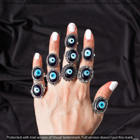 Evil Eye 10 Piece Wholesale Ring Lots 925 Sterling Silver Ring NRL-821